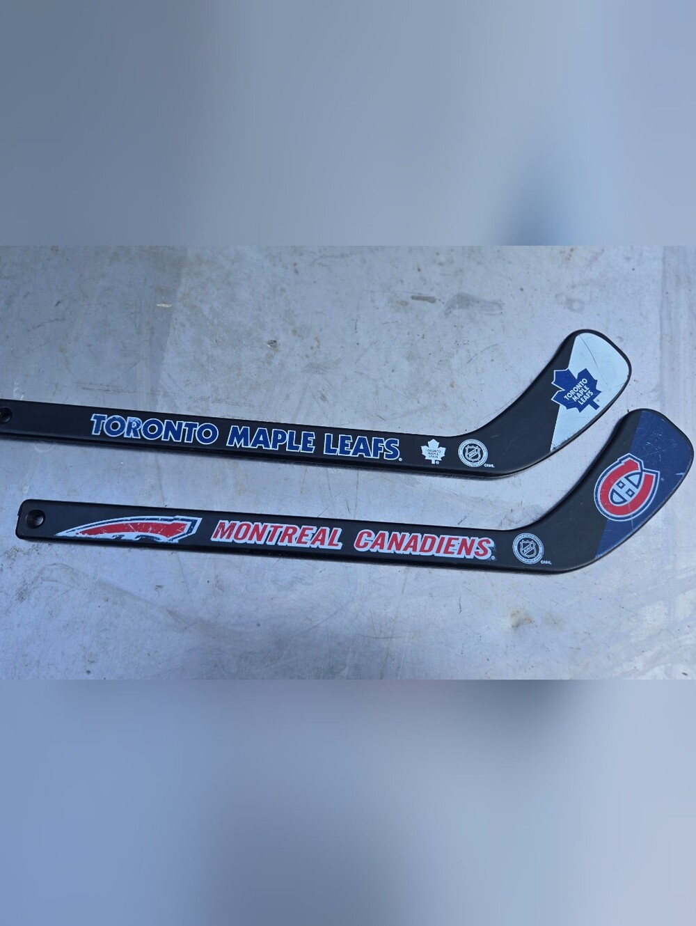 Sportx NHL Mini Hockey Sticks - Toronto Maple Leafs & Montreal Canadiens